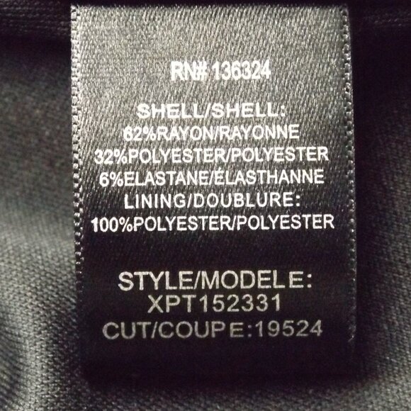 new H HALSTON Dress, 8, Black, Asymmetrical, Ruffle front, Sleeveless - Picture 13 of 15